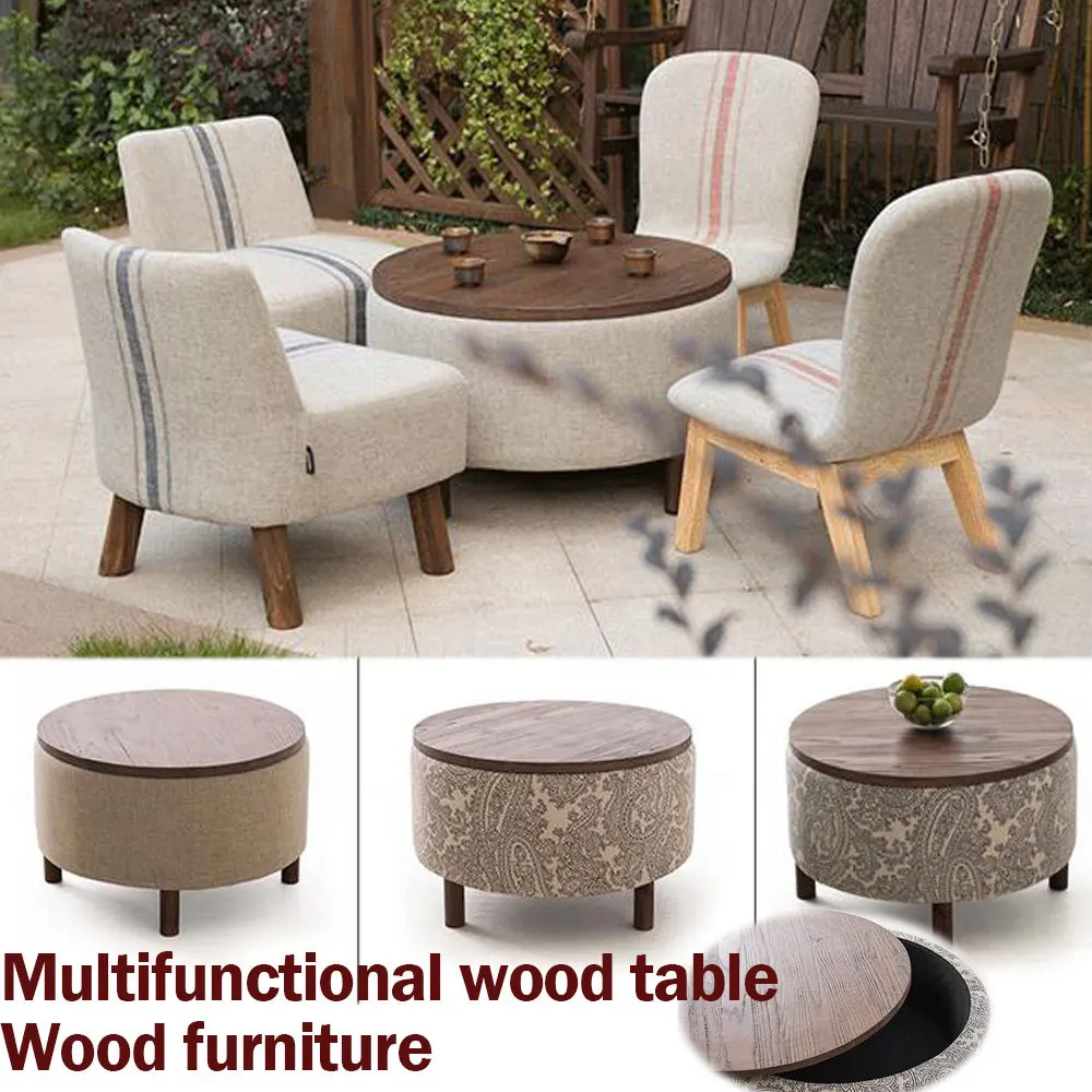 100% Wood Coffice Table,Pure cotton cloth,rustic Wood furniture,Tea table,coffee table with storage,Fashion live room furniture