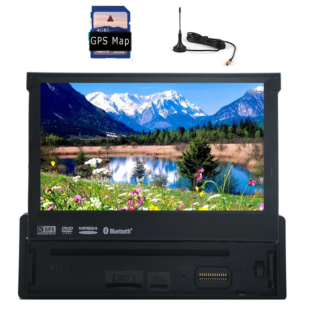 In Dash PC Receiver Car Stereo 1 DIN Head Unit Audio single din CD DVD Player BT Audio System Car Video Auto radio PC 7Inch RDS Built in Aux DTV Rear View Camera