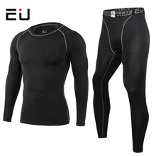 Европейские мужские спортивные костюмы для бега для мужчин Футбол фитнес тренажерный зал облегающие спортивные костюмы быстросохнущие дышащие колготки рубашки+ брюки наборы