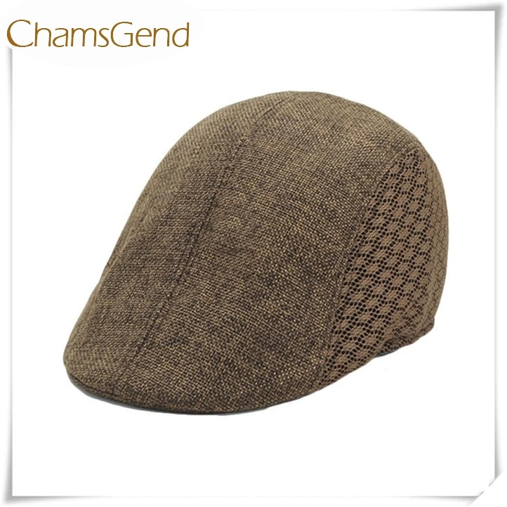 Chamsgend дизайн Высокое качество Мужские и женские берет в стиле винтаж кепки Newsboy Лен Солнцезащитная шляпа June18 Прямая