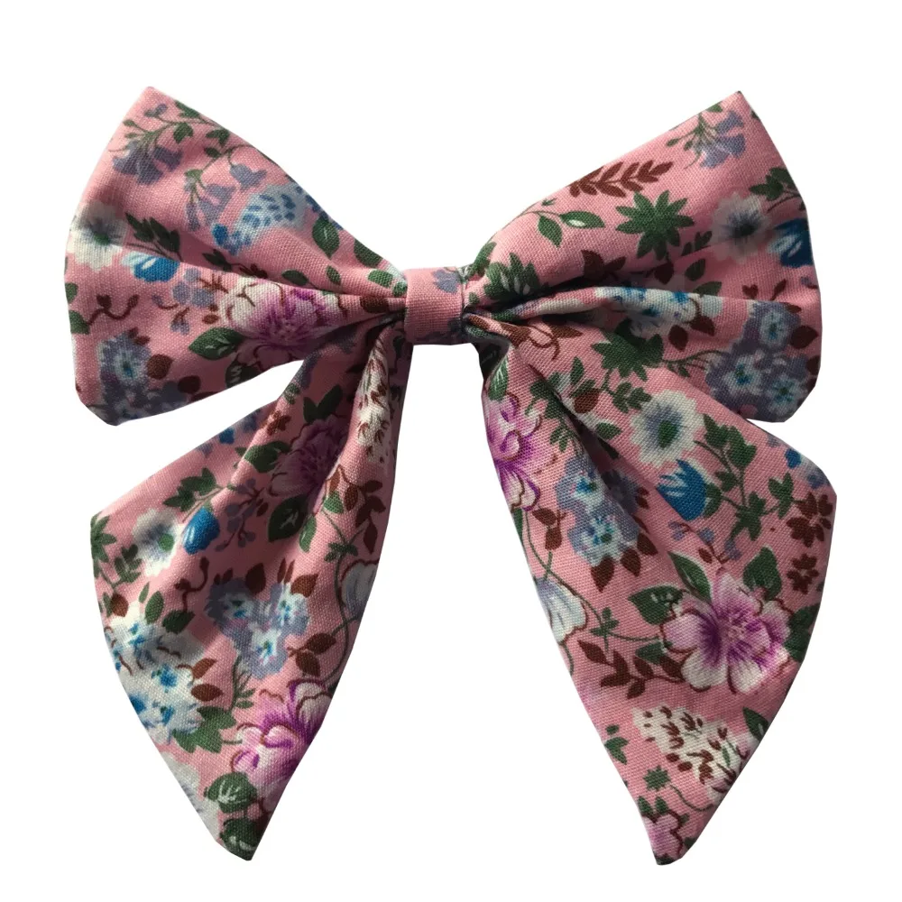 Cotton Linen Fabric Hair Bows Boutique Hair Clips Sailor Bow Barrettes Hairgrips Baby Girls Women Hair Accessories Headwear head accessories female