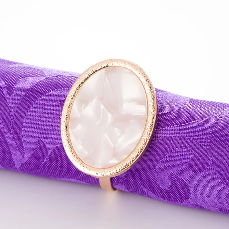 

10pcs/lot European style restaurant acetate plate napkin circle creative napkin buckle wedding hotel rhinestone mat towel ring