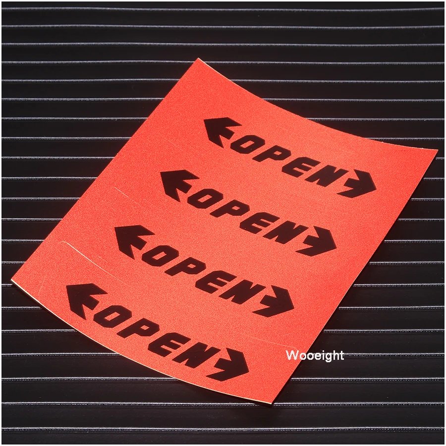 Wooeight 4Pcs Car Styling Anti-collision Warning Sticker Affixed To Open The Door Universal Reflective Safety Decals For BMW Audi Benz (7)