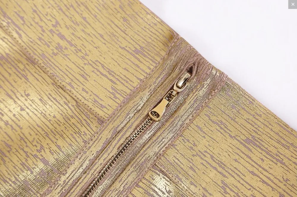 Новейшая Сексуальная Золотая бронзовая повязка юбка трикотажные милые Дизайнерские юбки карандаш