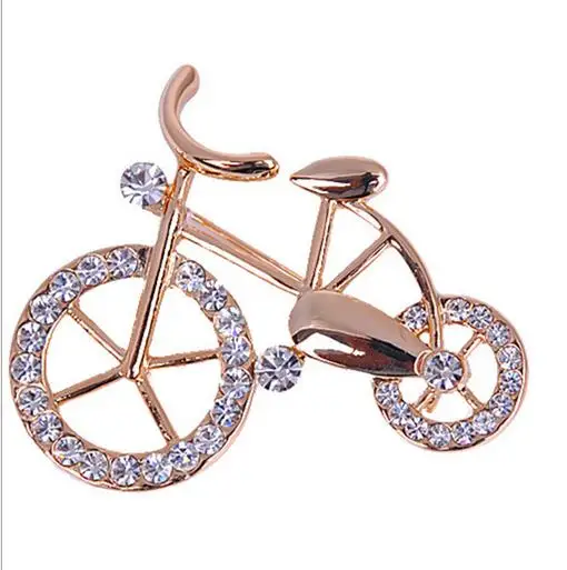 

2017 New Fashion Beautiful Fashionable Brooches bike bicycle lovers pectoral flower gift brooch Pin For Women Jewelry