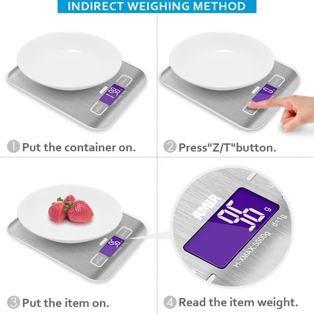 Digital Kitchen Scale 5000g 1g Cooking Measure Tools Stainless Steel Digital Kitchen Scale 5000g 1g Cooking Measure Tools Stainless Steel Led Platform Weight Electronic