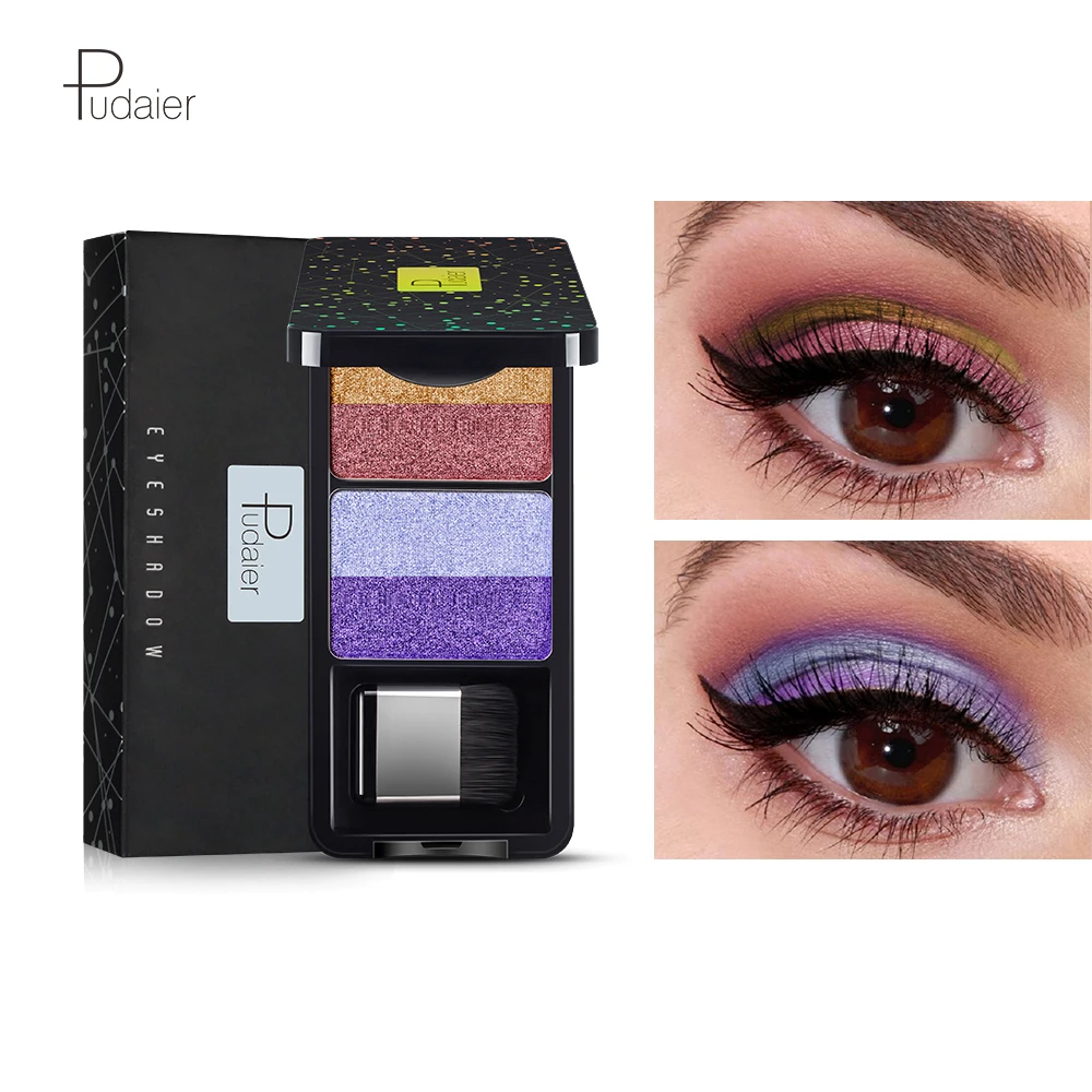 3D Shimmer Палитра теней для макияжа Красочные градиент блеск Тени Пигмент Порошок