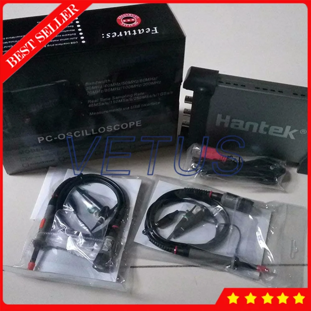 

Hantek6254BD PC Based Handheld 4 Channel Oscilloscope with 250MHz 64K USB Scopemeter Arbitrary Waveform Generator