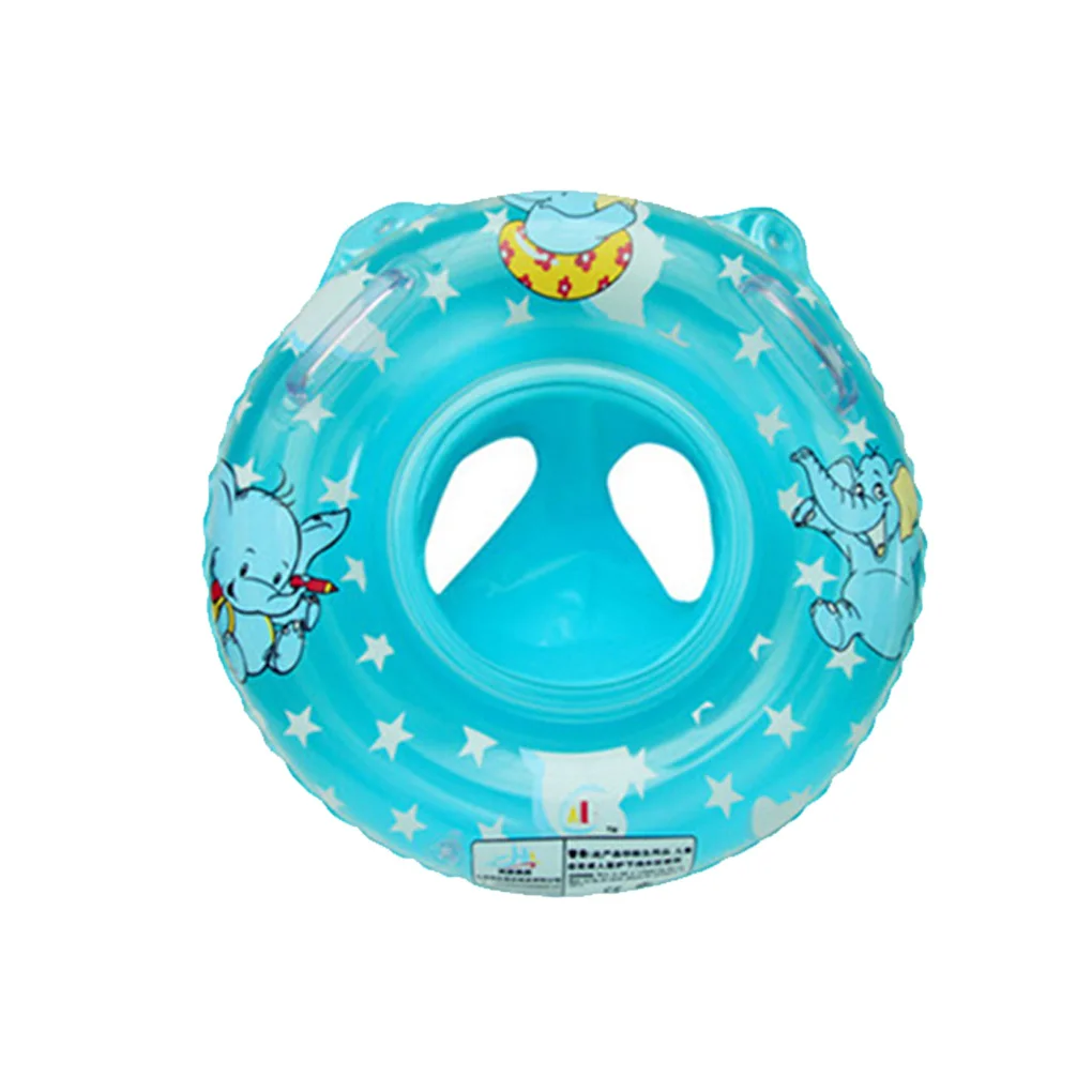 Слон утолщаются надувные подмышки плавание ming Кольцо младенческой круг малыша поплавок сиденье тренер для новорожденных Floatie - Цвет: Синий