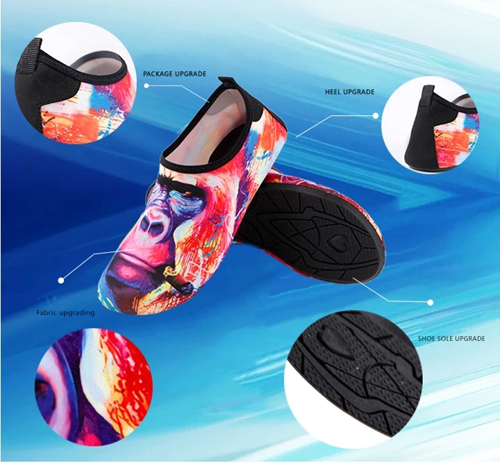JACKSHIBO/Летняя водонепроницаемая обувь для плавания для мужчин и женщин; пляжная обувь для взрослых; унисекс; мягкая прогулочная обувь для йоги; большие размеры; кроссовки