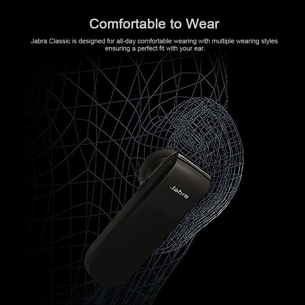 Jabra классические беспроводные Bluetooth наушники с микрофоном бизнес Смартфон Гарнитура одиночные наушники стерео музыка вкладыши