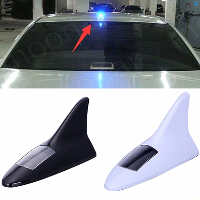 

BBQ@FUKA Newest Anti Collision Solar power Smart Shark lamp Car antenna Car Laser Tail Fog Light Car Warning Light Accessories