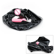 Female Silicone Vibration Anal Plug Chastity Pants Dildo Leather Masturbation Underwear Anal Plug With Bondage Chastity Panties