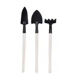 3 предмета мини лопату лопатой Набор садовых инструментов борона садовые инструменты комнатные растения костюм обслуживания с деревянной