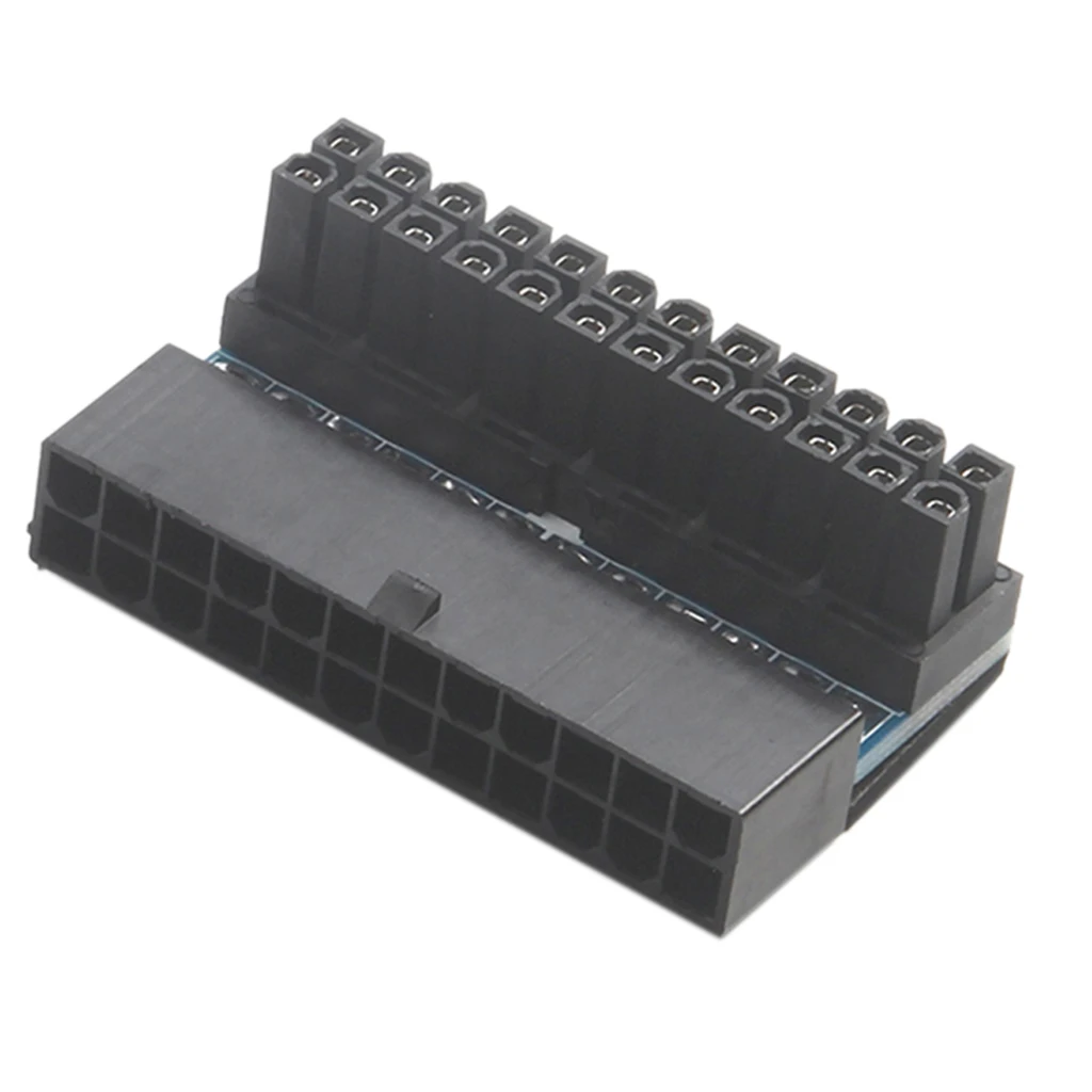 ATX 24Pin Female to 24pin Male Right Angle Power Supply Adapter for Desktop 
