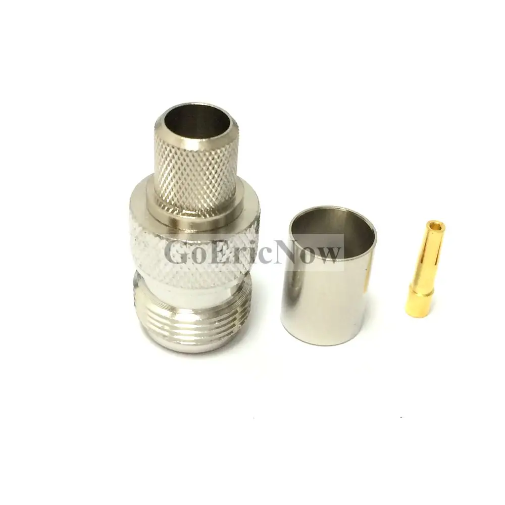 

5 pcs RF N Female straight Crimp Plug Connector for LMR400 RG8 RG213 Cable RF Connector