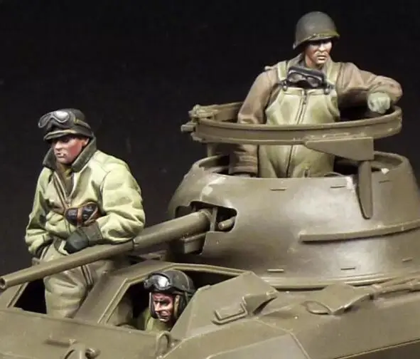 

1/35 Resin Kits US Tank Crew WWII 3pcs/set (no include tank)