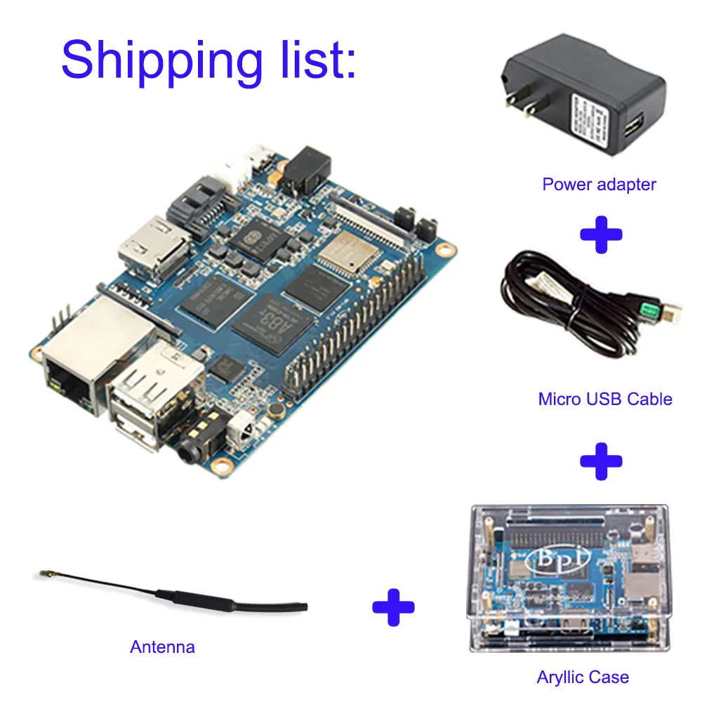 Banana Pi BPI M3 A83T восьмиядерных процессор(8-ядерный) 2G LPDDR3+ 8 gbemmc с открытым исходным кодом макетная плата одноплатный Co raspberry pi Совместимость