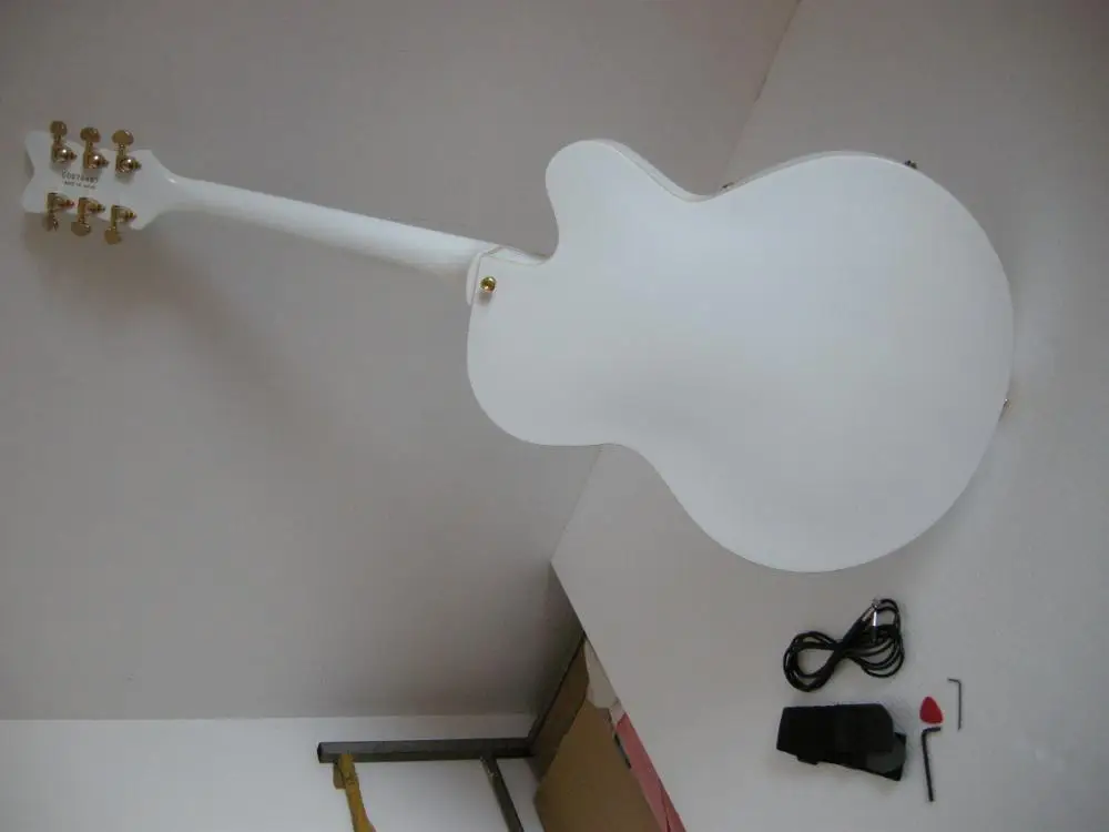 

China guitar factory custom new white Left hand electric guitar Free shipping 7yue31