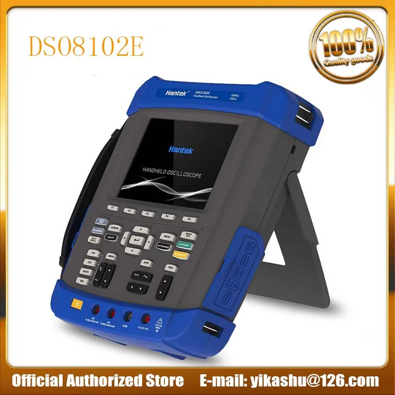 

Hantek 6in1 Digital Oscilloscope Multimeter Waveform Generator Spectrum Analyzer Frequency Counter Recorder DSO8102E