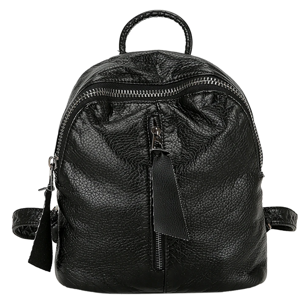

Spring Trendy Fashion Women PU Leather Zipper Backpack Girls Female Casual Adjustable School Bag PU leather backpack Women