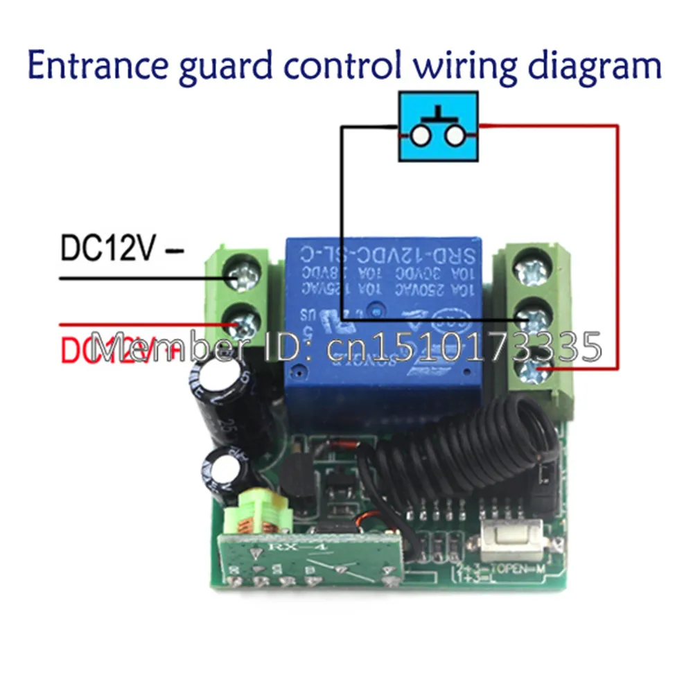 Мини Беспроводной RF пульт дистанционного управления светильник 10A релейный выход радио DC 12 в 1 CH Канал 1CH приемник модуль передатчик