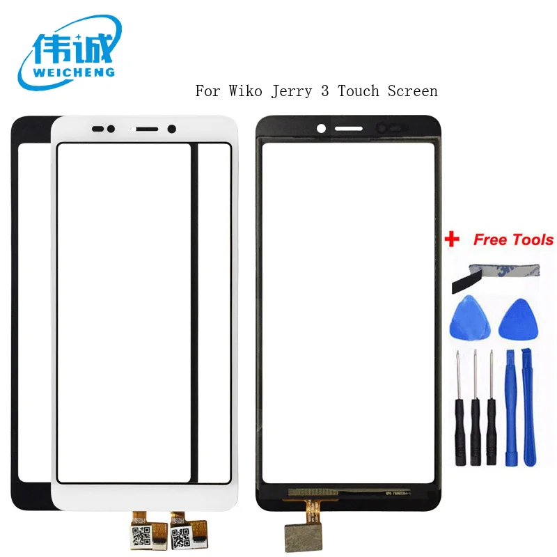 

WEICHENG Black/White For Wiko Jerry 3 Touch Screen 5.45 inch Touch Panel Perfect Repair Parts Mobile Accessories