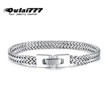 Мужской браслет из нержавеющей стали мужские звенья цепи на руку аксессуары Очаровательные цепи браслеты в рок стиле