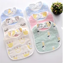 Newborn Baby Bibs U-design cotton gauze baby bibs feeding smock infant burp