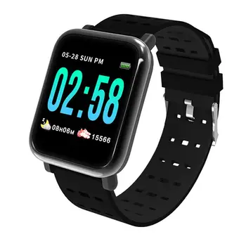 

Hot Sale Square Screen Heart Rate Blood Pressure Monitor Pedometer Smart Watch Wristband