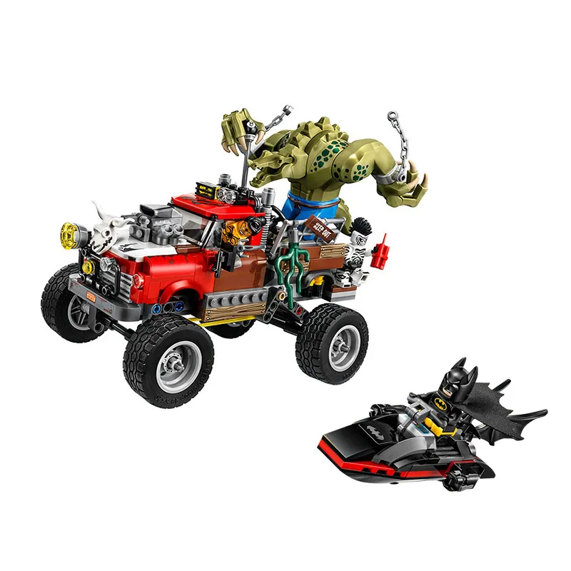 

compatible legoinglys MARVEL Super hero batman Crocodile People pickup Building Blocks model figures with weapom toys gift