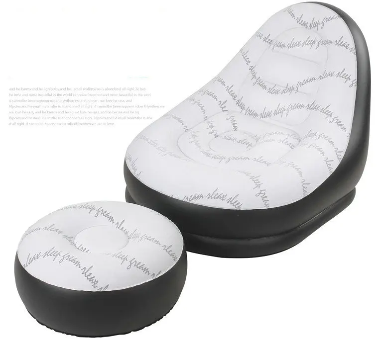 Single air chaise lounge with electric pump,cheap inflatable leisure