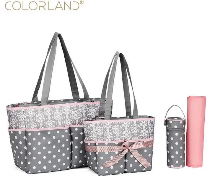 Colorland الأزياء الطفل حفاضات حقيبة الحفاض أكياس حقائب رضع الأمومة تغيير متعددة الوظائف الطفل رعاية الكراسي المتحركة