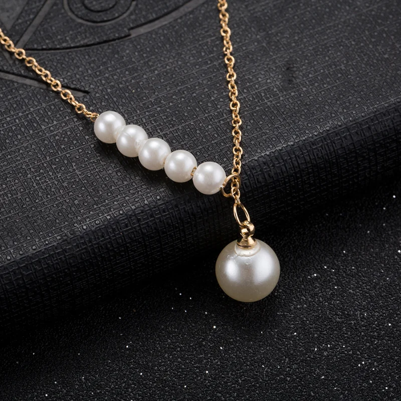 

Trendy Pearl jewelry women's White Pearl necklace pendant gold charm pendant AP2054