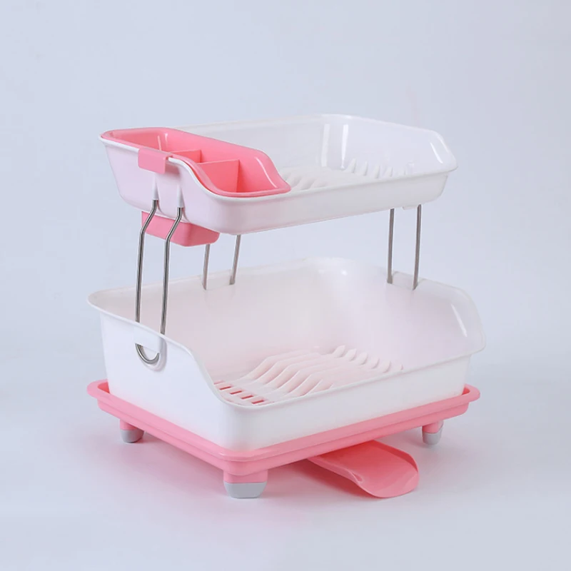 

Creative Use Drain Basket Kitchen Multi-layer Plastic Cupboard Chopsticks Tableware Storage Box Holder Drain Dishes Shelves