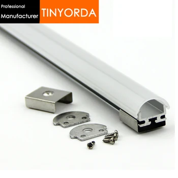 

Tinyorda 100Pcs (2M Length) Alu Led Profile Led Channel Profil for 13mm LED Strip Light [Professional Manufacturer] TAP1815