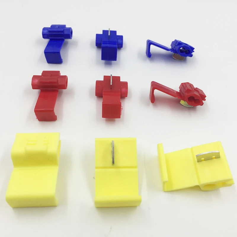 

10pcs Fast connecting joint Scotch Lock Electric Wire Cable Connectors Quick Splice Crimp Terminals 12-22 A.W.G 0.5-6mm 10-24A