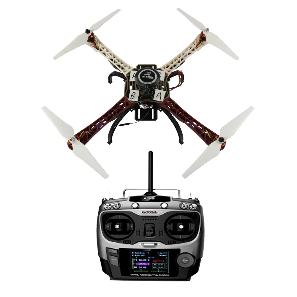 

F02192-W JMT Assembled HJ 450 450F 4-Aix RFT Full Kit with APM 2.8 Flight Controller GPS Compass No Gimbal / Battery /Charger