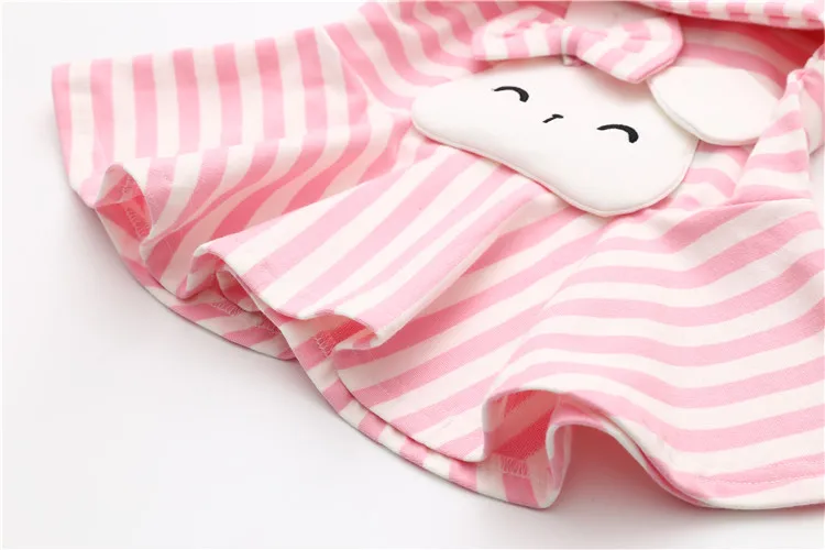 Kids Tops 2018 Fashion Spring Autumn Long Sleeve O-Neck Cute Rabbit Bow Striped Patchwork Baby Tees Little Child Girls T Shirts (13)