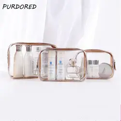 PURDORED 1pcwomen ясно органайзер для макияжа ПВХ косметичка сумка для туалетных принадлежностей сумка для путешествий стирка сумки дропшиппинг