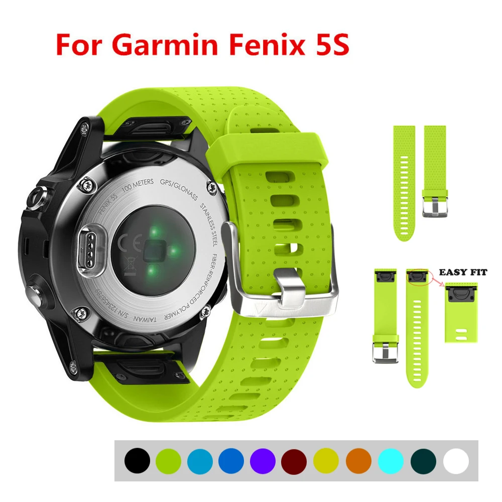 

Watch Band For Garmin 20mm Silicone Bands For Quickfit Garmin Fenix 5S Smart Watch Quick Release Easy Fit Silicone Replacement