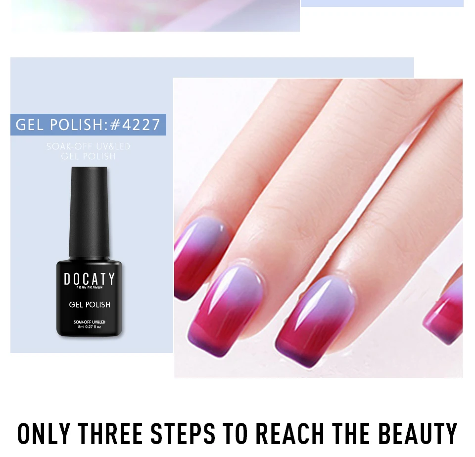 Docaty UV профессиональный цветной неоновый лак Маникюрный Инструмент ...