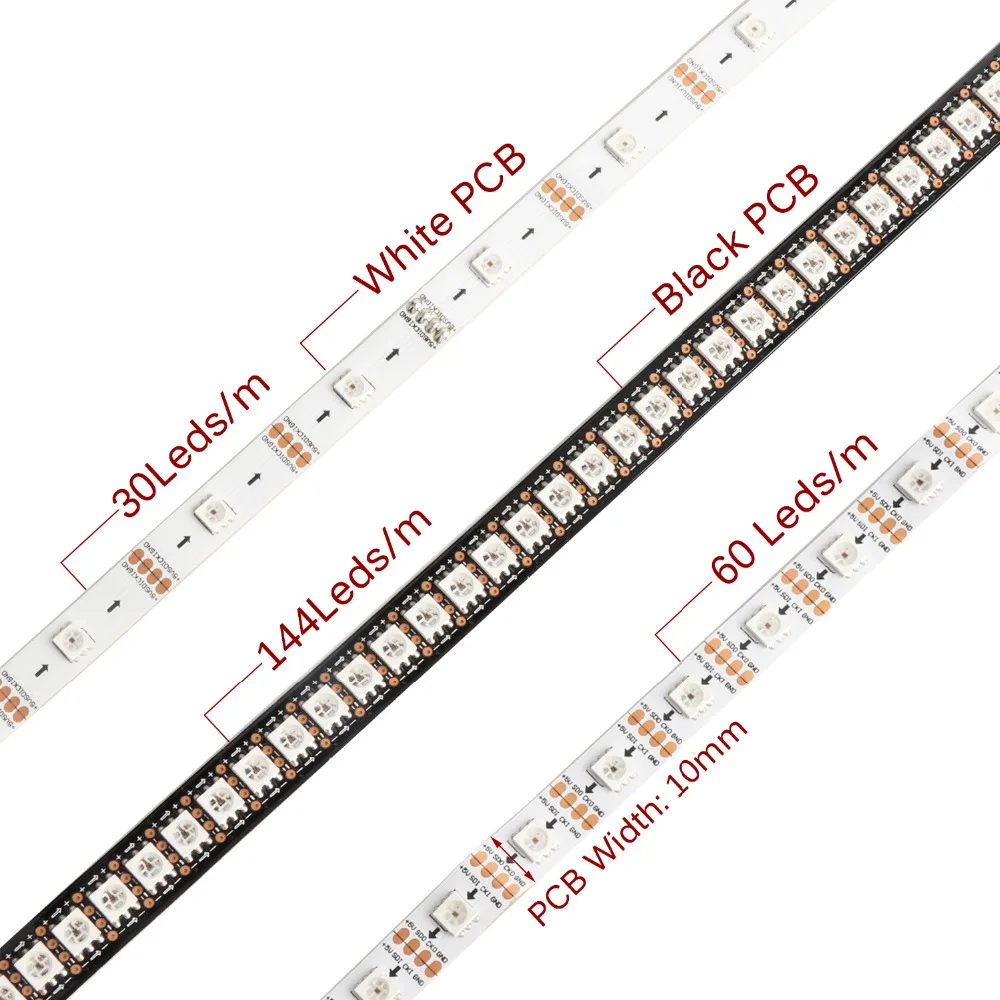 APA102 1 м до 5 м DC5V цифровой полосы светильник Smart Светодиодный пикселей 30/60/144 светодиодный s/m IP30/IP65/IP67 Водонепроницаемый индивидуально адресуемых JQ