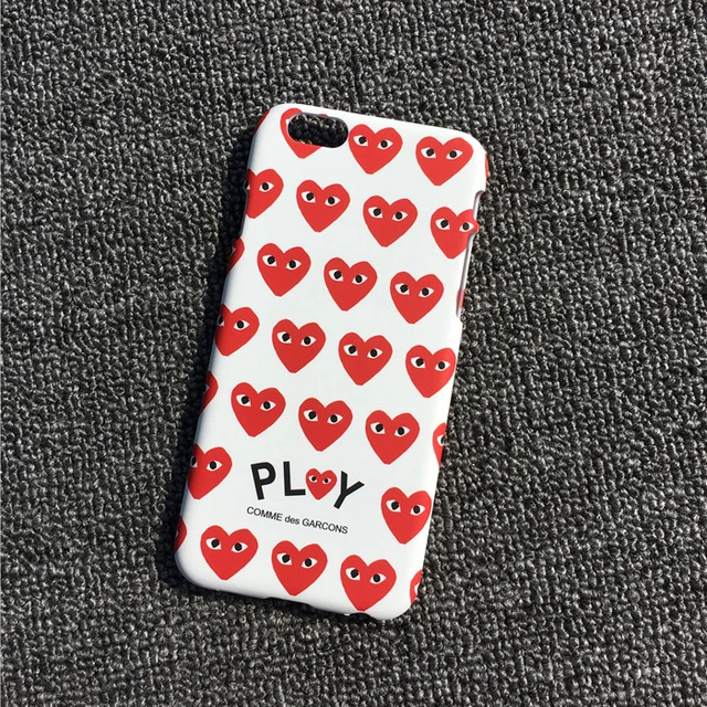 Cdg Play Japan Tide Brand 5 8 Comme Des Garcons Heart Loving Eyes Luminous Matte Hard Pc Phone Case For Iphone X Case Cover Capa Fitted Cases Aliexpress
