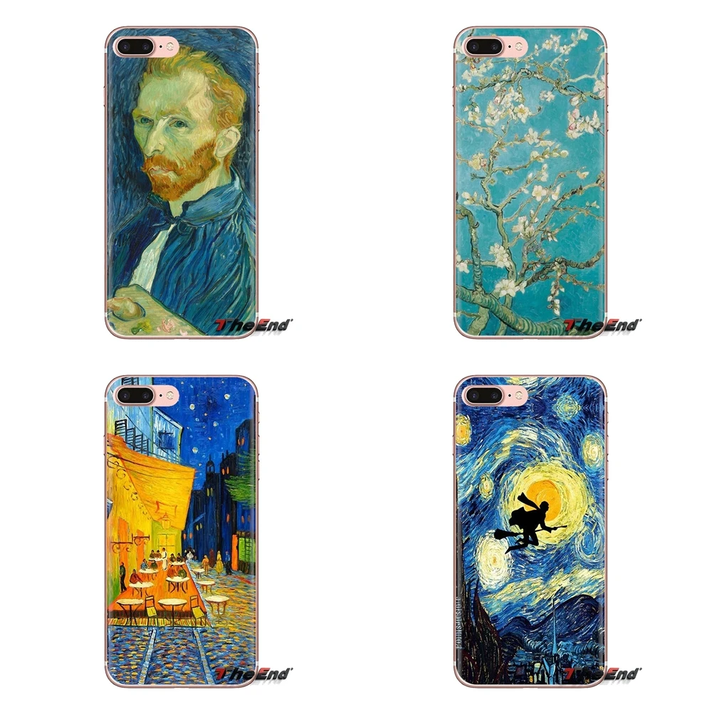 Прозрачные мягкие чехлы для Xiaomi Mi4 Mi5 Mi5S Mi6 Mi A1 A2 5X6X8 9 Lite SE Pro Max Mix 2 3 2S Van Gogh Star funy |