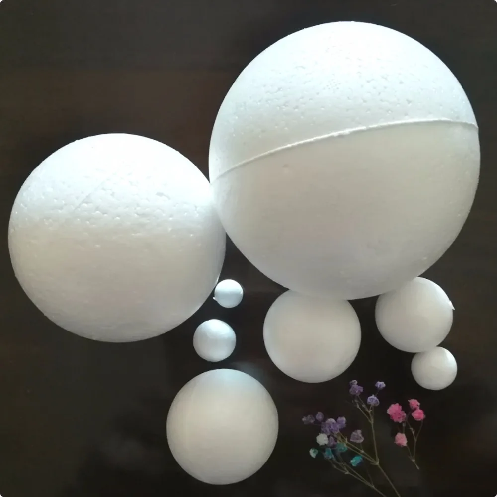 1 см~ 30 см белые пенопластовые шарики из пенопластового полистирола для рукоделия для рождественской вечеринки, декоративные шарики для рукоделия