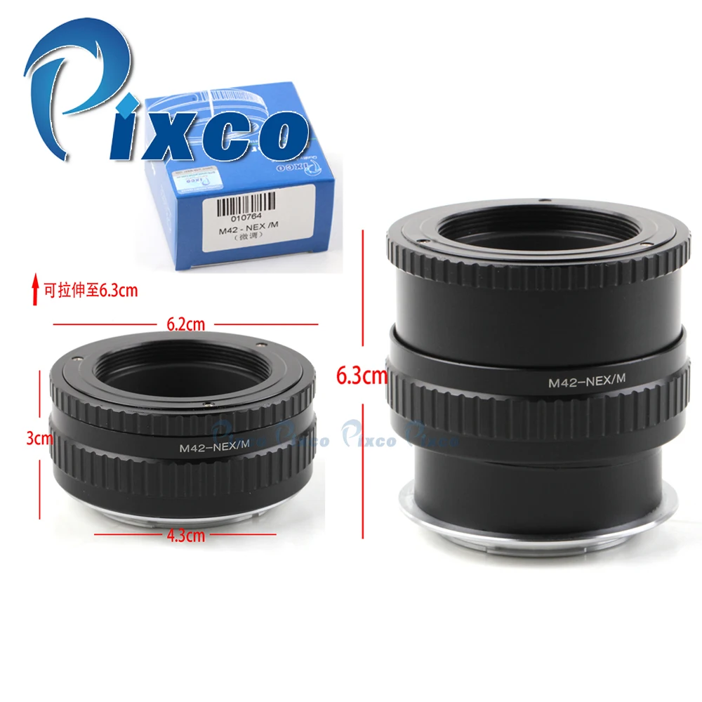 Pixco M42-NEX фокусировка Макро трубка Helicoid объектив адаптер кольцо костюм для M42 Винт для sony NEX 5T 3N 6 5R F3 7 VG900 VG30 EA50