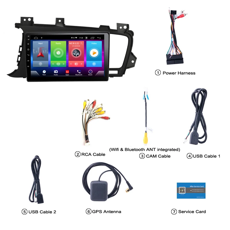 Clearance Full Touch Screen Car Android 8.1 Radio Player For KIA Optima K5 2011-2015 GPS Navigation Video Multimedia Built In Bluetooth 1