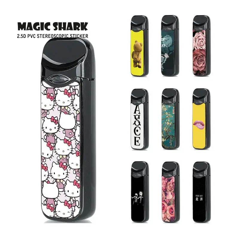 

Magic Shark Lip Cat Flower Rick and Morty Cute Bear Case Cover Sticker Wrap Skin for Smok Nord