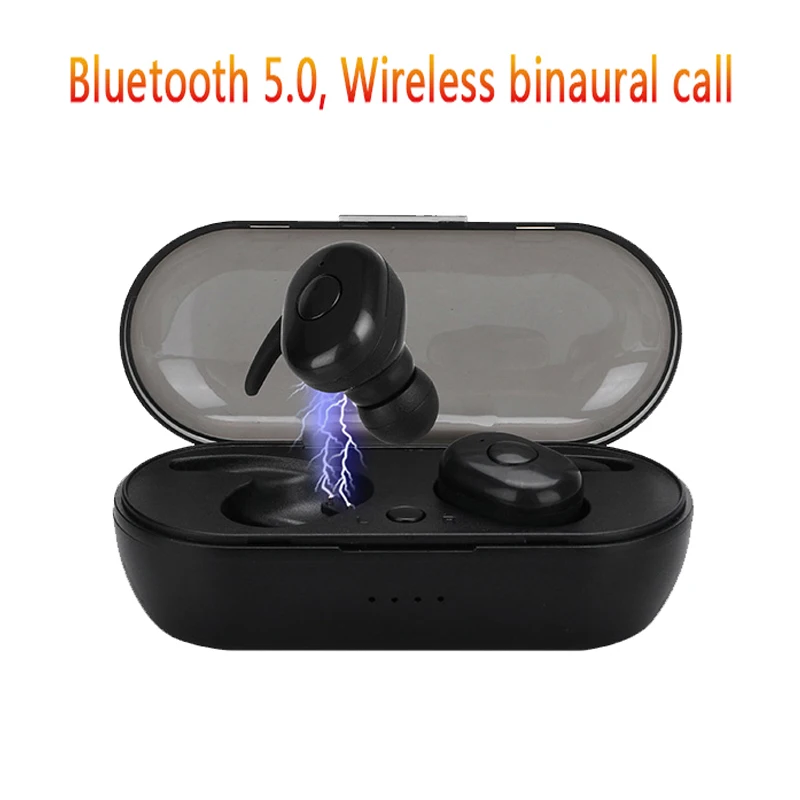

2019 New Mini Wireless Earphones Bluetooth 5.0 Stereo Invisible Earbuds Dual calling Business Earphone With Microphone For Phone